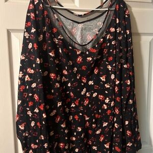 Floral V-Neck Blouse